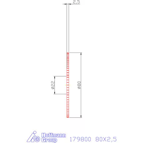 Re-Bo VHM körfűrésztárcsa DIN 1837 A, finom 80X2,5 mm