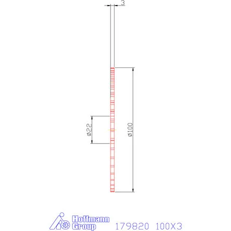 Re-Bo VHM körfűrésztárcsa DIN 1838 B durva 100X3 mm
