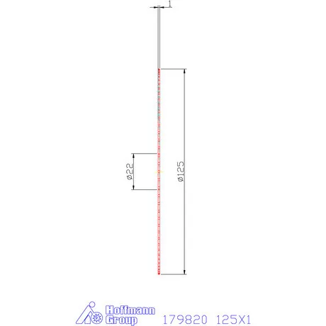 Re-Bo VHM körfűrésztárcsa DIN 1838 B durva 125X1 mm