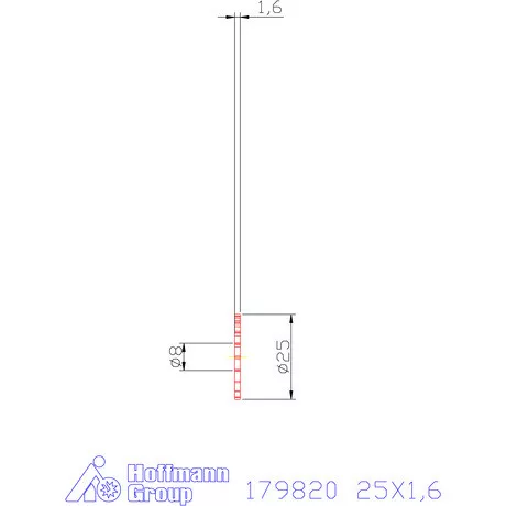 Re-Bo VHM körfűrésztárcsa DIN 1838 B durva 25X1,6 mm