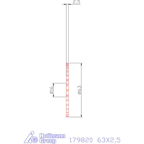 Re-Bo VHM körfűrésztárcsa DIN 1838 B durva 63X2,5 mm