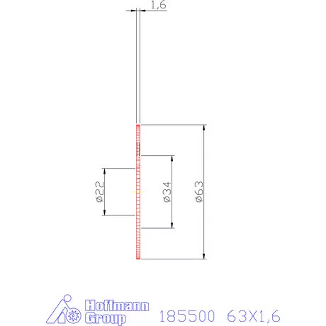 Garant Keskeny tárcsamaró 63X1,6 mm