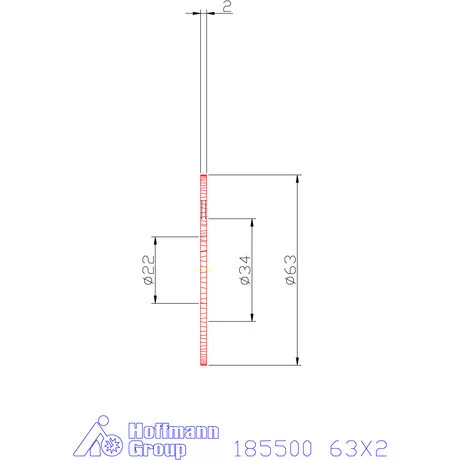 Garant Keskeny tárcsamaró 63X2 mm
