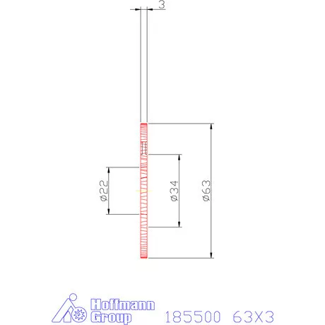 Garant Keskeny tárcsamaró 63X3 mm