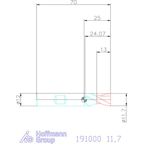 Garant Hosszlyukmaró HSS-Co8 11,7 mm