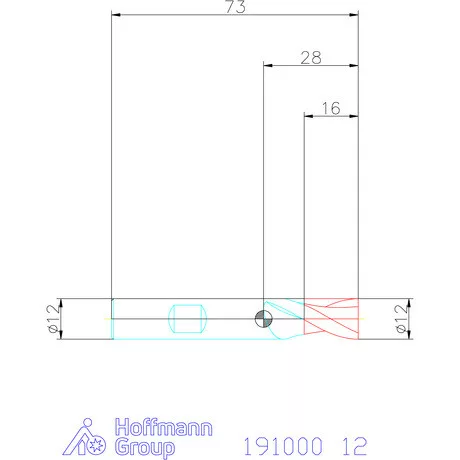 Garant Hosszlyukmaró HSS-Co8 12 mm
