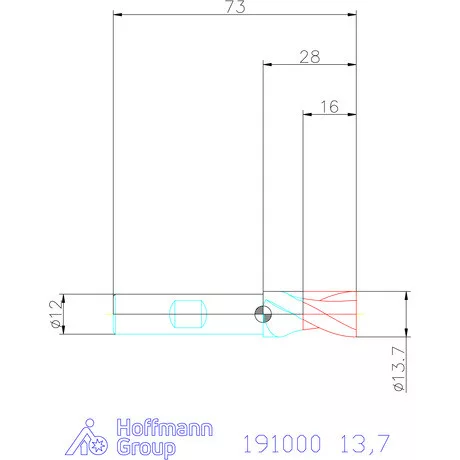 Garant Hosszlyukmaró HSS-Co8 13,7 mm