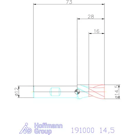 Garant Hosszlyukmaró HSS-Co8 14,5 mm