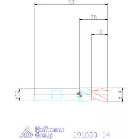 Garant Hosszlyukmaró HSS-Co8 14 mm