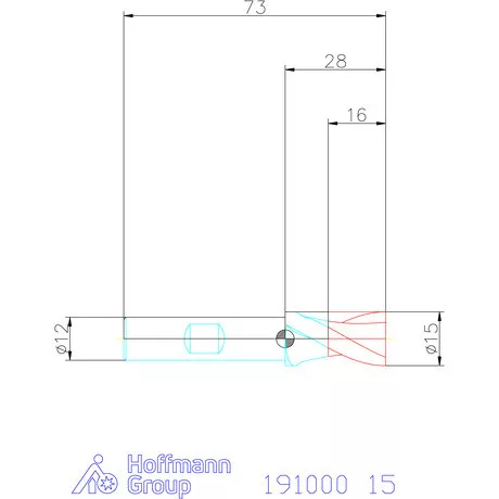 Garant Hosszlyukmaró HSS-Co8 15 mm