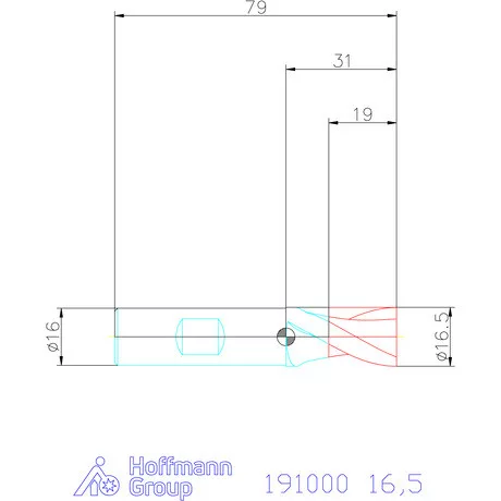 Garant Hosszlyukmaró HSS-Co8 16,5 mm