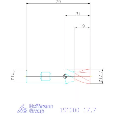 Garant Hosszlyukmaró HSS-Co8 17,7 mm