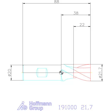 Garant Hosszlyukmaró HSS-Co8 21,7 mm