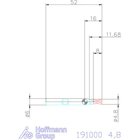 Garant Hosszlyukmaró HSS-Co8 4,8 mm