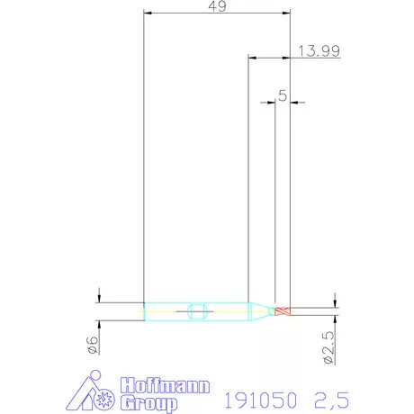 Garant Hosszlyukmaró HSS-PM 2,5 mm