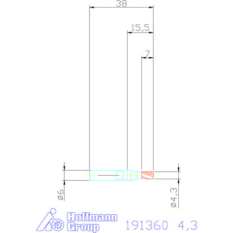 Holex Mini maró HSS-Co8 4,3 mm