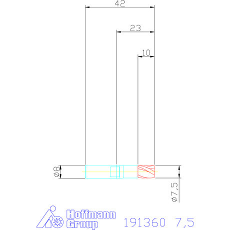 Holex Mini maró HSS-Co8 7,5 mm