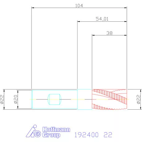 Garant Forgácstörős ujjmaró HSS-Co8 22 mm