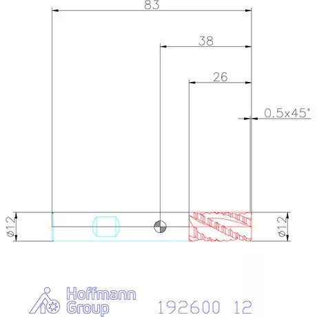 Garant Nagyoló maró HSS-Co8 12 mm