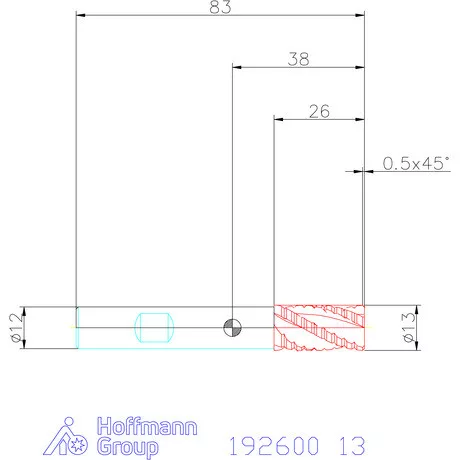 Garant Nagyoló maró HSS-Co8 13 mm