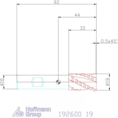 Garant Nagyoló maró HSS-Co8 19 mm