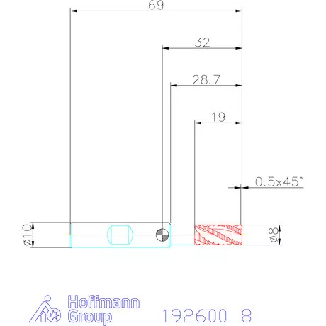 Garant Nagyoló maró HSS-Co8 8 mm