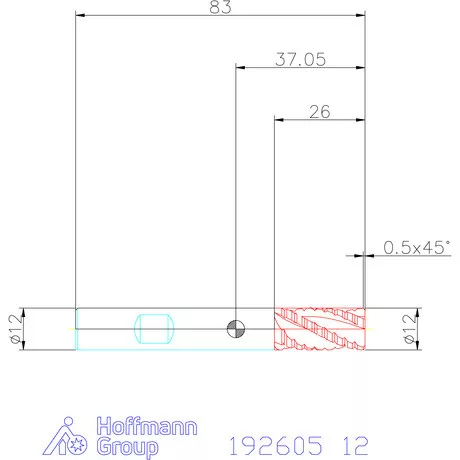 Garant Nagyoló maró HSS-Co8 12 mm