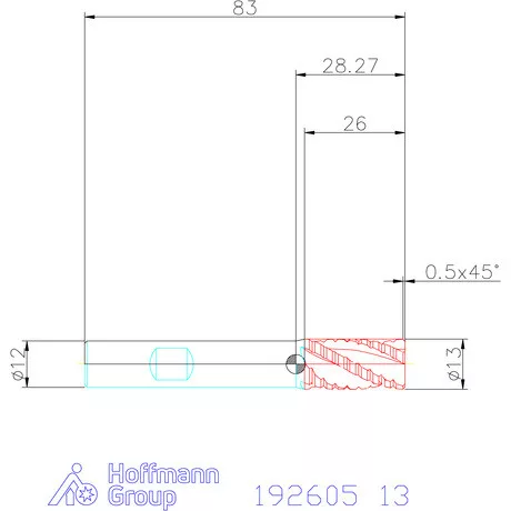 Garant Nagyoló maró HSS-Co8 13 mm