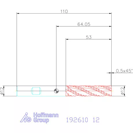 Garant Nagyoló maró HSS-Co8 12 mm