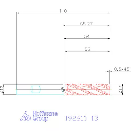 Garant Nagyoló maró HSS-Co8 13 mm