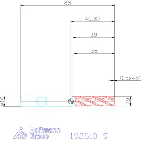 Garant Nagyoló maró HSS-Co8 9 mm