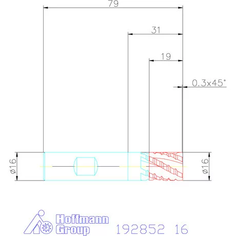 Garant Forgácstörős ujjmaró HPC HSS-E-SPM 16 mm