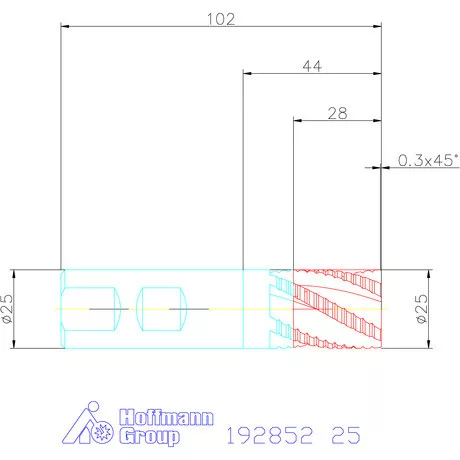 Garant Forgácstörős ujjmaró HPC HSS-E-SPM 25 mm