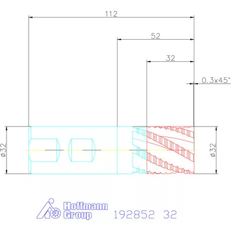 Garant Forgácstörős ujjmaró HPC HSS-E-SPM 32 mm