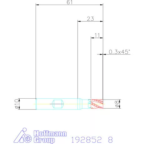 Garant Forgácstörős ujjmaró HPC HSS-E-SPM 8 mm