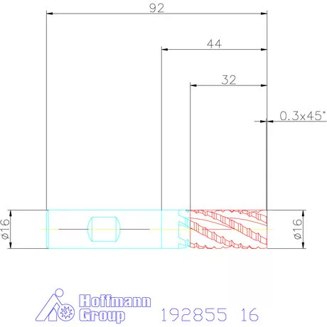 Garant Forgácstörős ujjmaró HPC HSS-E-SPM 16 mm