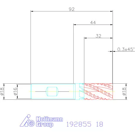 Garant Forgácstörős ujjmaró HPC HSS-E-SPM 18 mm