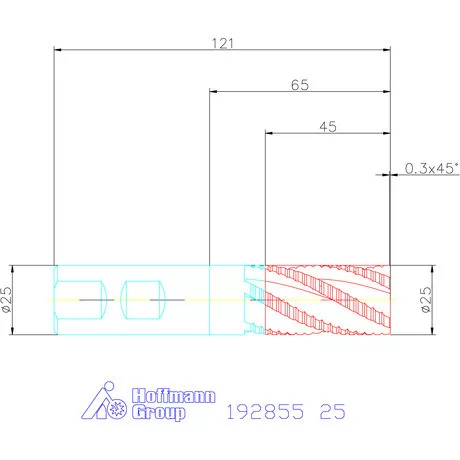 Garant Forgácstörős ujjmaró HPC HSS-E-SPM 25 mm