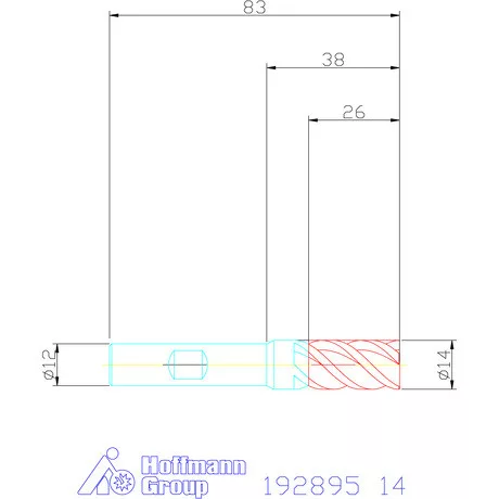 Garant Forgácstörős ujjmaró MTC HSS-E-SPM 14 mm