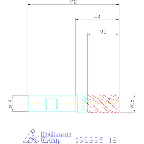 Garant Forgácstörős ujjmaró MTC HSS-E-SPM 18 mm