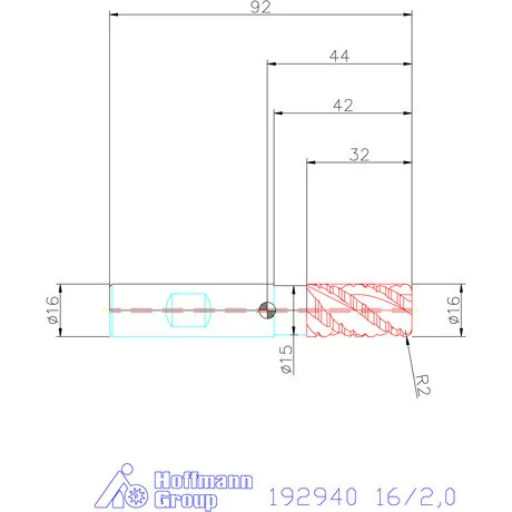 Garant Garant Master Titan HSS-PM HPC nagyoló maró 16/2,0 mm