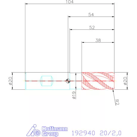 Garant Garant Master Titan HSS-PM HPC nagyoló maró 20/2,0 mm