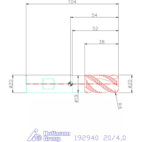 Garant Garant Master Titan HSS-PM HPC nagyoló maró 20/4,0 mm