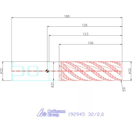 Garant Garant Master Titan HSS-PM HPC nagyoló maró 32/2,0 mm