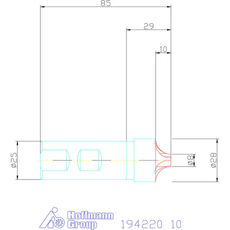 Garant Száras saroklekerekítő maró 10 mm