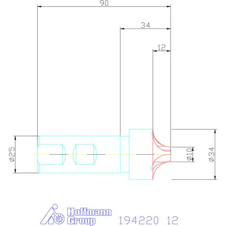 Garant Száras saroklekerekítő maró 12 mm