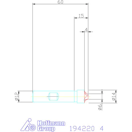 Garant Száras saroklekerekítő maró 4 mm