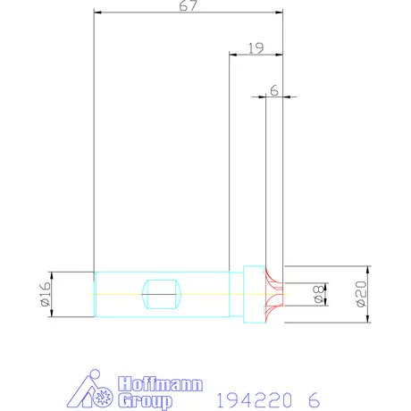 Garant Száras saroklekerekítő maró 6 mm