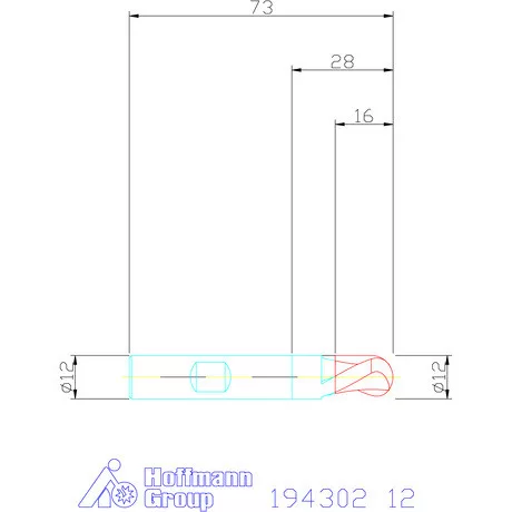 Garant Rádiuszmarók HSS-PM 12 mm