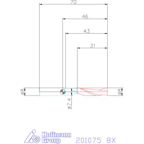 Garant Garant Master Alu VHM szármaró HPC 8X mm